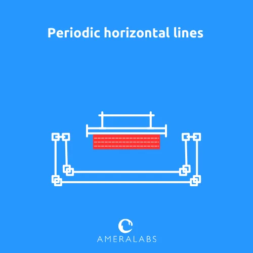 Periodic horizontal lines. Lines on the model that repeat periodically at equal distances.