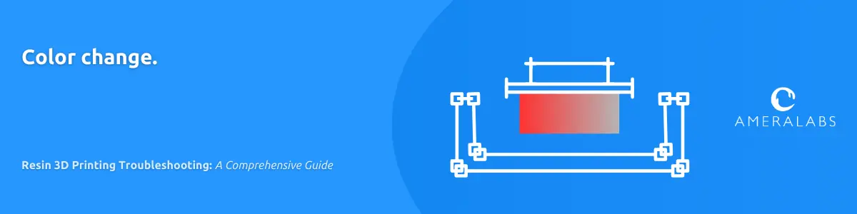 Resin 3D printing troubleshooting: Color change. Significant change of color on taller prints.