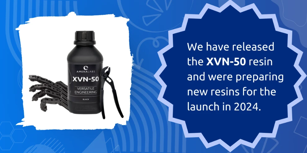 AmeraLabs 2023 3d printing journey overview: XVN-50 launch