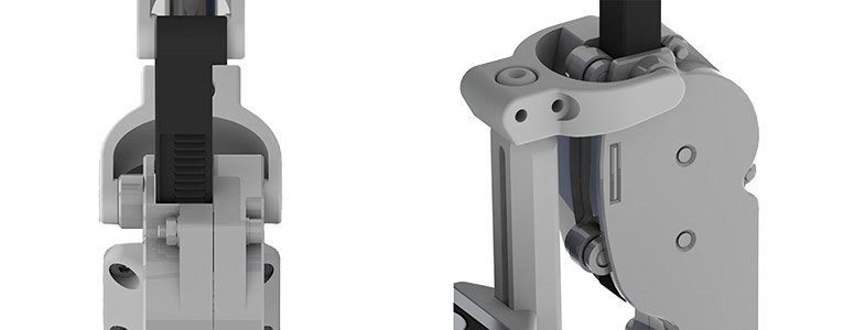 SLA 3D printed Linear Gear top and back view