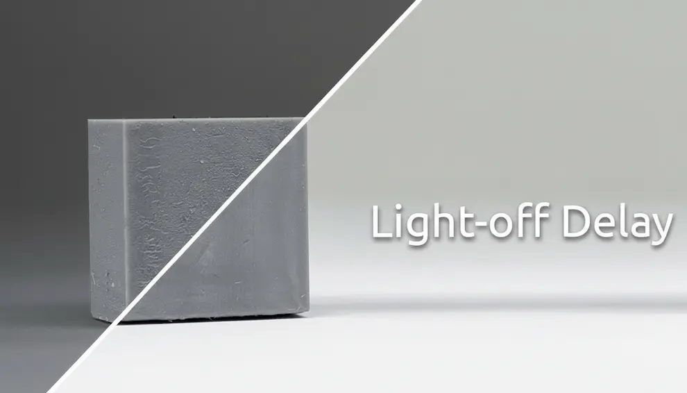 Better surfaces with Light-off delay. Blooming phenomenon
