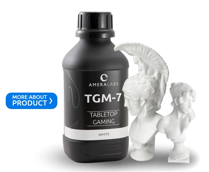 Snow white prints with TGM-7 white resin!