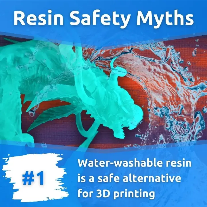 Resin Safety Myth #1 Water-washable resin is a safe alternative for 3D printing
