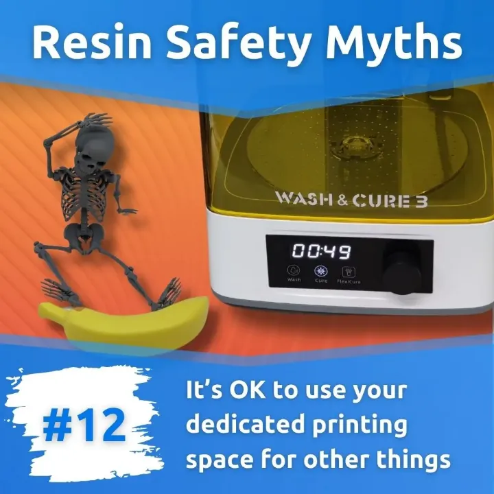 Resin Safety Myth #12 It’s OK to use your dedicated printing space for other things