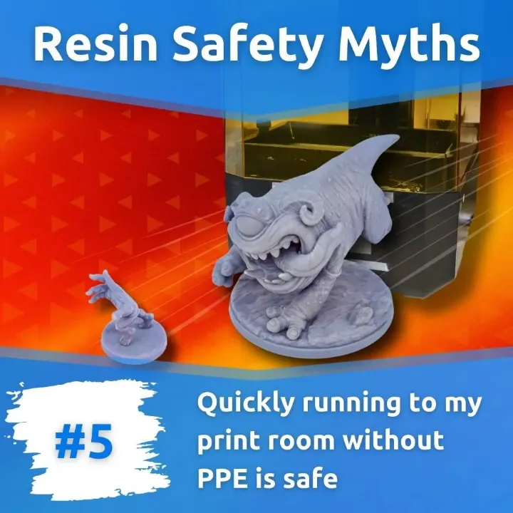 Resin Safety Myth #5 Quickly running to my resin print room without PPE is safe